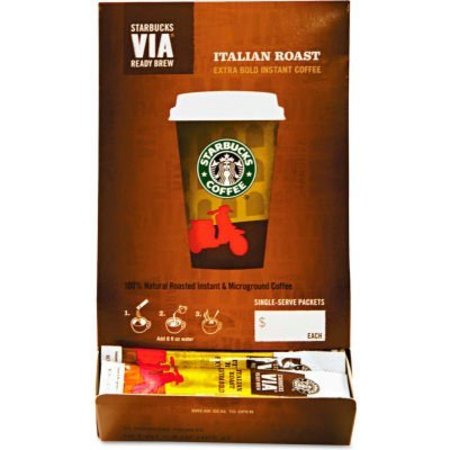 STARBUCKS COFFEE Starbucks® Italian Roast Via Ready Brew Coffee, Regular, Arabica Beans, 0.12 oz., 50/Box SBK11008130